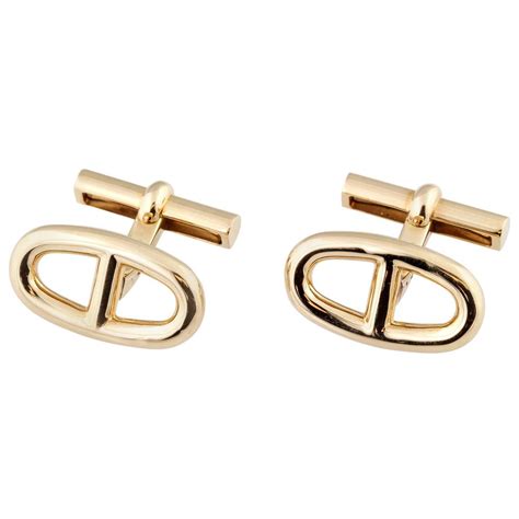 hermes cufflinks blue|hermes cufflinks gold and enamel.